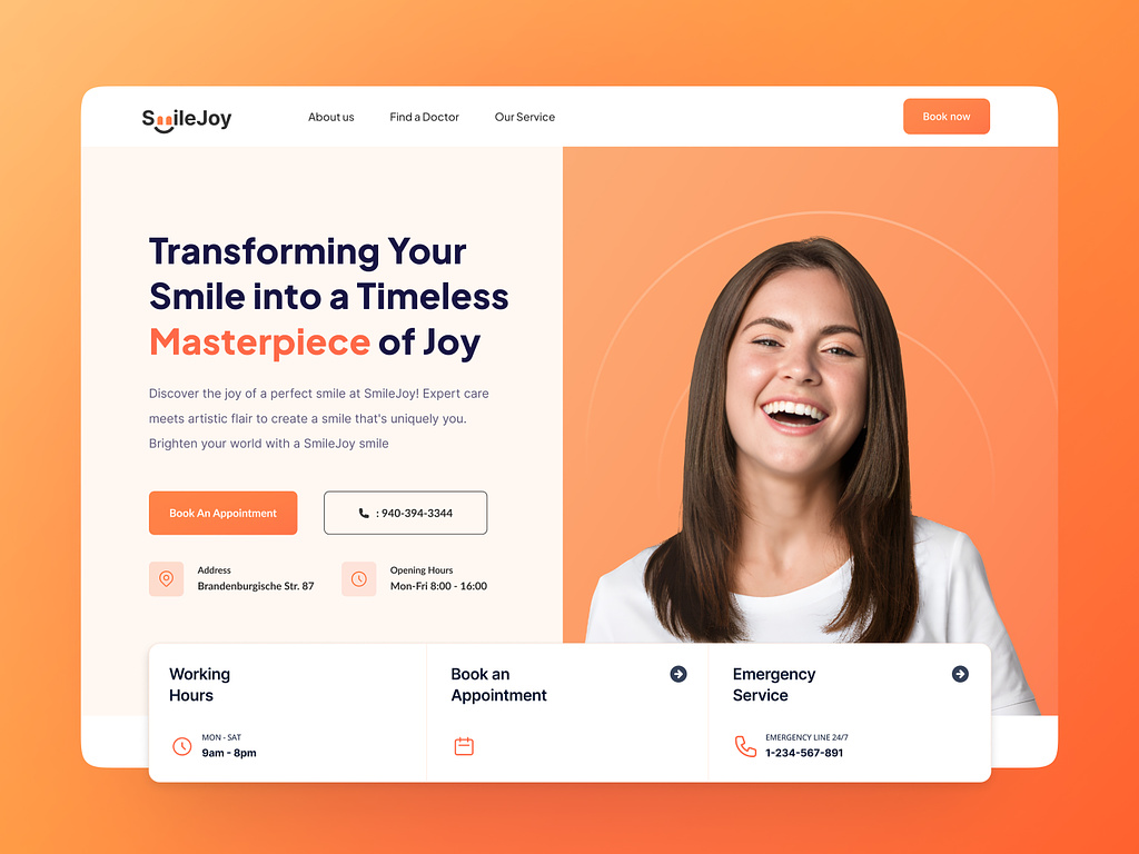 SmileJoy | Marketing Landing Page Design