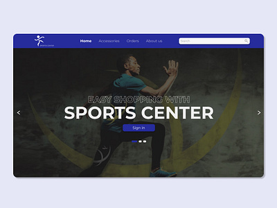 Sports Center - Website Design branding interaction design landing page design prototyping typography ui ux visual design website design