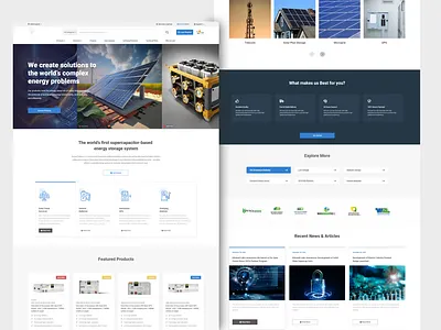 Energy Solutions Website energy solutions interface design responsive design ui ux website