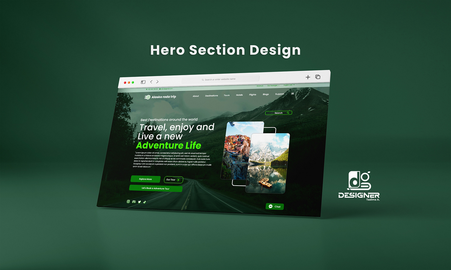 Hero Section UI Design by Taslima Akter on Dribbble