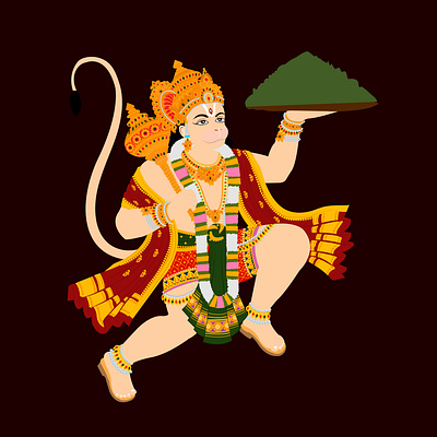 "Lord Hanuman with the Mountain of Herbs" sacrednarratives