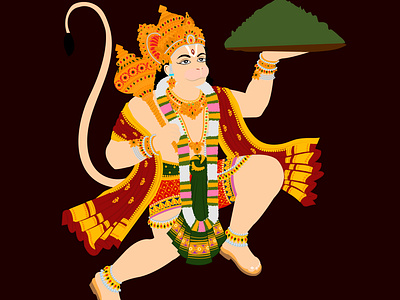 "Lord Hanuman with the Mountain of Herbs" sacrednarratives
