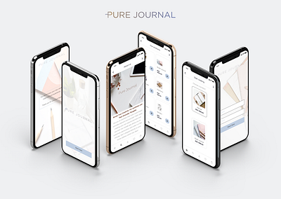Mobile App Design - Pure Journal app design mobile app product design ui uxui