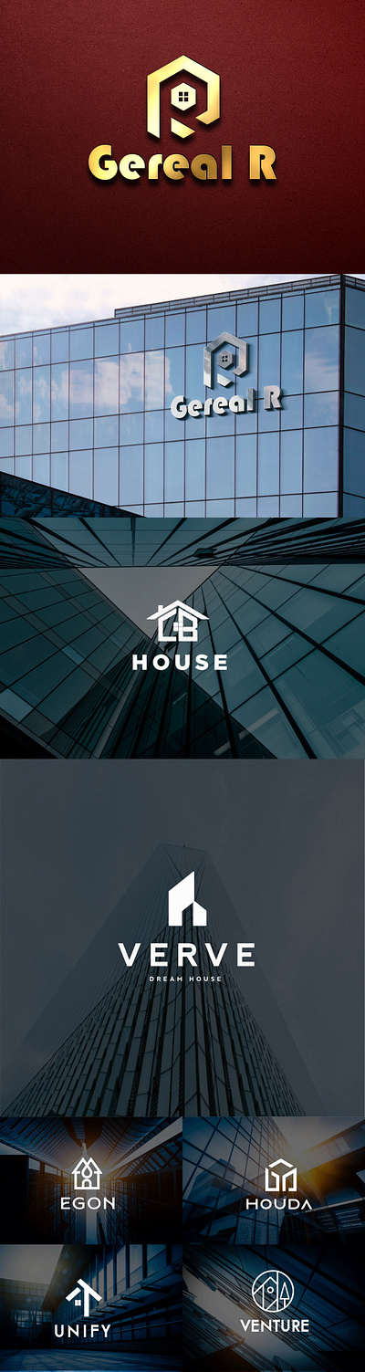 Real Estate logo brand identify brand logo branding design designer graphic design house logo ill illustration illustrator logo logo designer real estate real estate logo vector