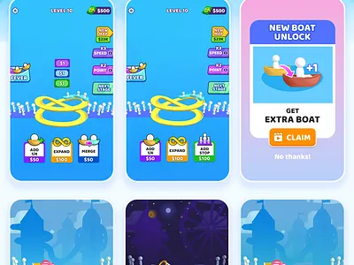 Pool Fever Game UI casualgaming gameux gamingvisuals hypercasualdesign minimalistui mobilegamedesign playfulinteractions simpleandfun tapandplay userfriendlyui