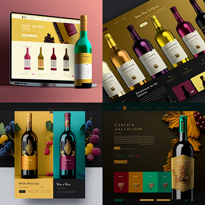 Wine Website branding design illustration u ui ux