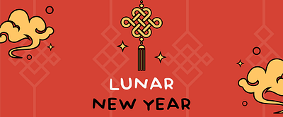 Happy Lunar New Year Banner background banner chinese graphic design illustration lunar new year red