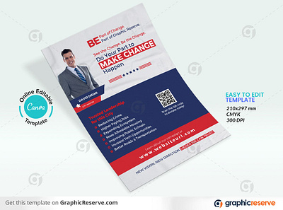 Political Campaign Flyer Design Template canva template design canvas election voting political flyer flyer design flyers leaflet design political campaign flyer political candidate flyer political flyer political leaflet political reelection flyer reelection flyer voter campaign flyer