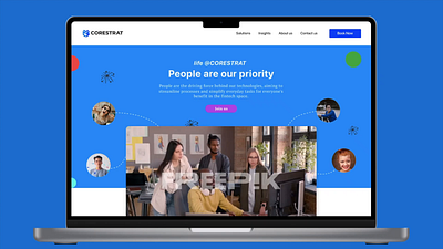 Corestrat Landing Page branding corporate graphic design landing page motion graphics ui ux design