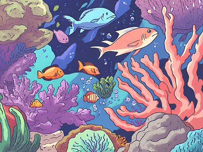 Under the sea 1 design graphic design illustration vector