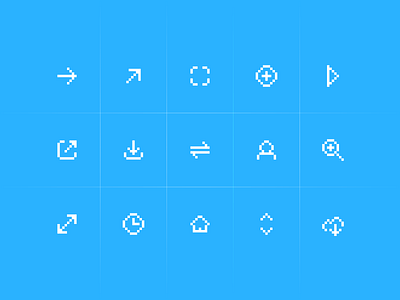 Pixelated icon arrows branding design download flat graphic design icon icon set iconography illustration interface line art minimal pack pixel art simple ui user ux vector