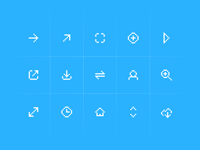 Pixelated icon arrows branding design download flat graphic design icon icon set iconography illustration interface line art minimal pack pixel art simple ui user ux vector