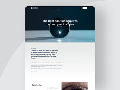 REKROM | Optics and Electronics - Solutions Page Experience 3d design energy optics solutions ui ux web site