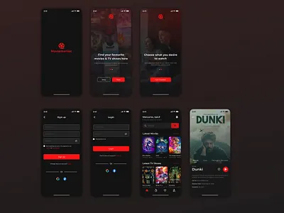 Movie Streaming app design adobe photoshop app design figma graphic design mobile app movie app sakif abbasi streaming platform tv shows ui