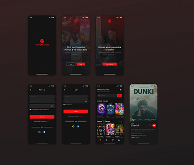 Movie Streaming app design adobe photoshop app design figma graphic design mobile app movie app sakif abbasi streaming platform tv shows ui