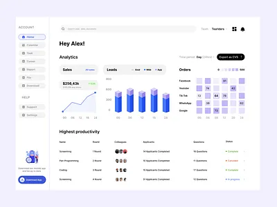 Web Sales Manager graphic design ui
