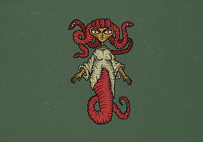 Gorgon Medusa design dribbble emblem graphic illustration symbol vector
