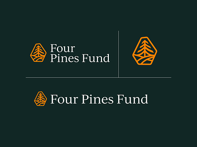FPF Logo Design amber branding design fund geometric gold graphic design icon identity illustration logo mark pine system tree visual yellow