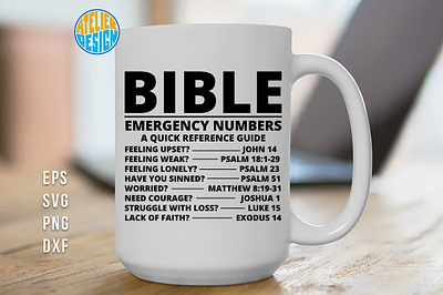 Bible Emergency Numbers SVG/PNG Mug👆