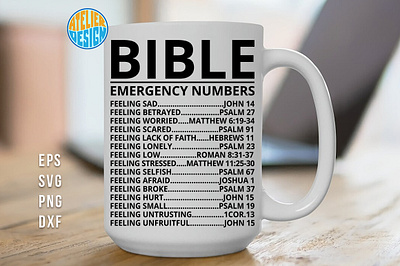 Bible Emergency Numbers PNG/SVG Mug
