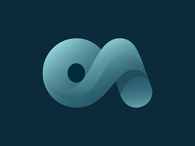 O + A + Wave - Version 1 0 a branding gradient graphic design logo mark monogram symbol vector