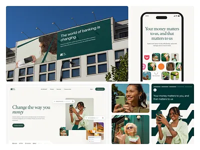 Raybank visual identity/brand elements assets banking bento grid brand guide branding fintech graphic design instagram template landing page mobile app mockup onboarding visual identity website