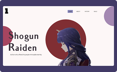 Shogun raiden/ genshin impact hero banner design figma game genshin graphic design icon ui ux web
