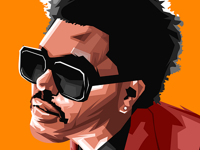 The Weeknd advertising branding cartoon graphic design illustration logo vector art vector portrait