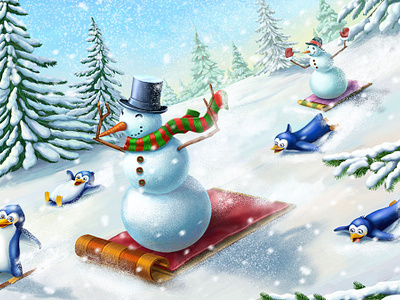 The Main illustration for the Winter themed online casino slot background background art background design background illustration background image gambling game art game design graphic design illustration illustration art new year slot new year themed slot design slot illustration slot machine ui winter illustration winter slot winter themed