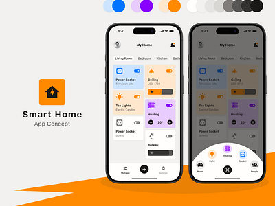 Smart Home - App Concept mobile app smart home uiconcept ux