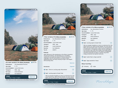 Tour Booking App app design figma ui ux