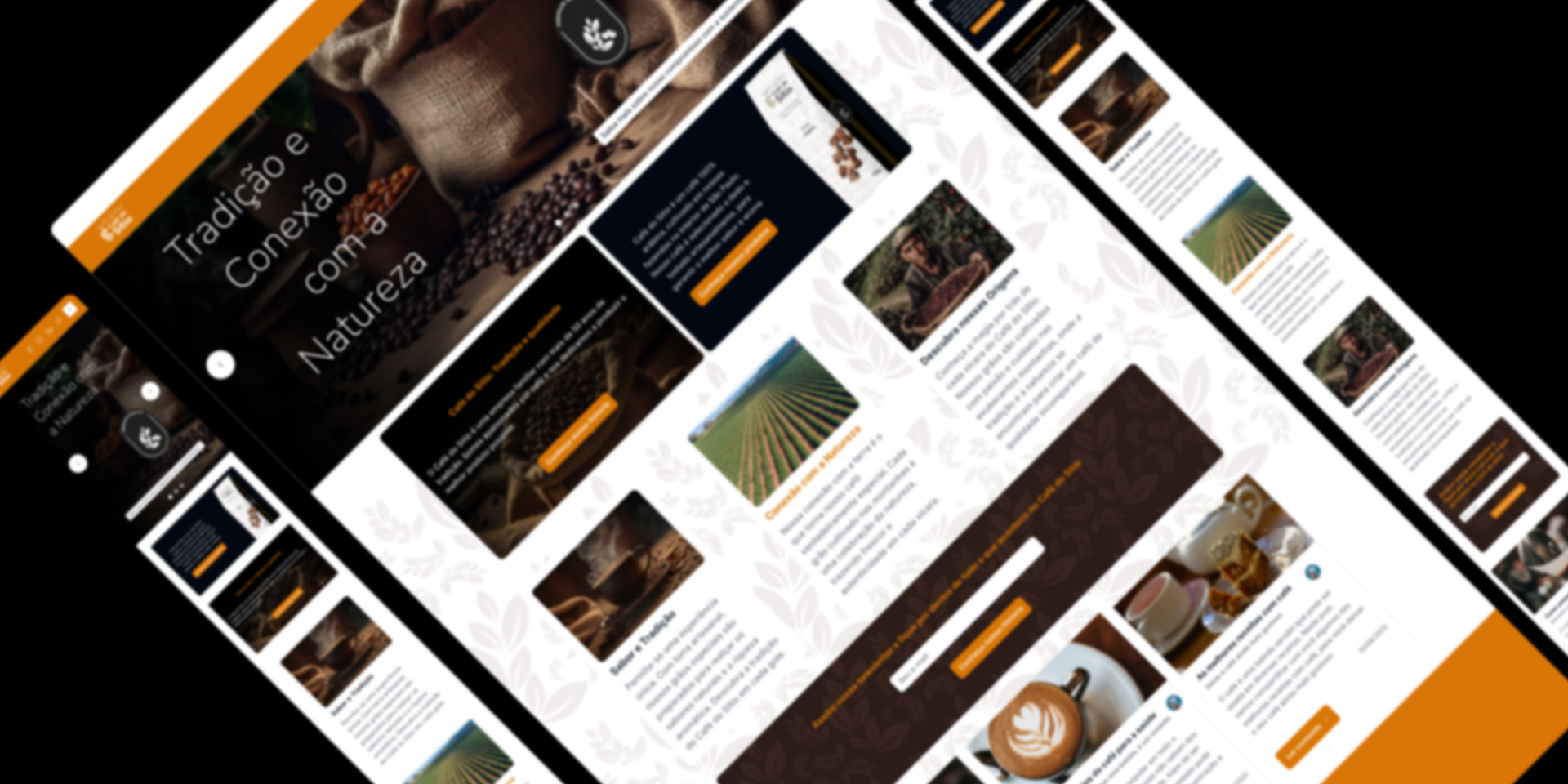 Example of Layout - Site - Coffe - UX - UI