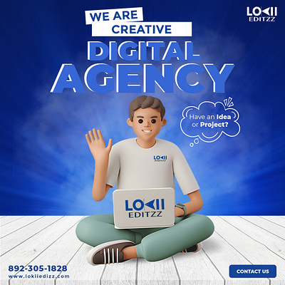 DIGITAL CREATIVE AGENCY 3d animation graphic design lokii editzz motion graphics ui