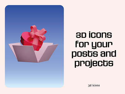 Gift Packaging | 3D Icons Set 3d 3dart 3dicons 3dillustration 3dmodeling branding design icon illustration logo ui