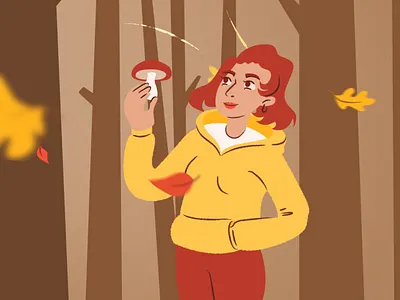 Fall season animation autumn autumn animation autumn trees fall fall in the park fall season falling leaves animation girl in the park motion design trees in the fall