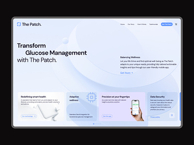 The Patch - Landing page concept banner design graphic design hcls healthcare hero home page interaction design landing page life sciences sciences ui user experience user interface ux web web design website design