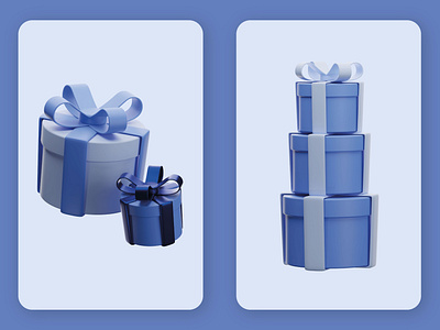 Gift Packaging | 3D Icons Set 3d 3dart 3dicons 3dillustration 3dmodeling blender branding design icon illustration logo ui