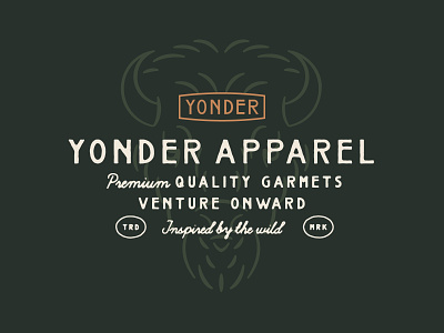 Yonder Apparel Co. apparel apparel company branding clothing co hand drawn handcrafted handmade illustration lettering lineart logo personal brand t shirt graphics typeface typography vintage vintage art vintage badge yonder