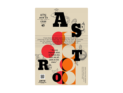 Astronomy Club Poster branding design graphic design icon illustration ui vector