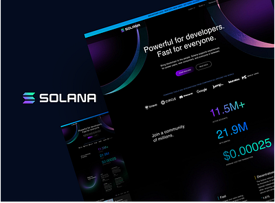 Solana - Blockchain Web Design blockchain ui ux uxui design