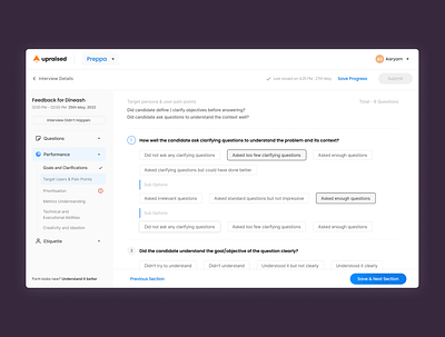 Feedback Form app design ui ux