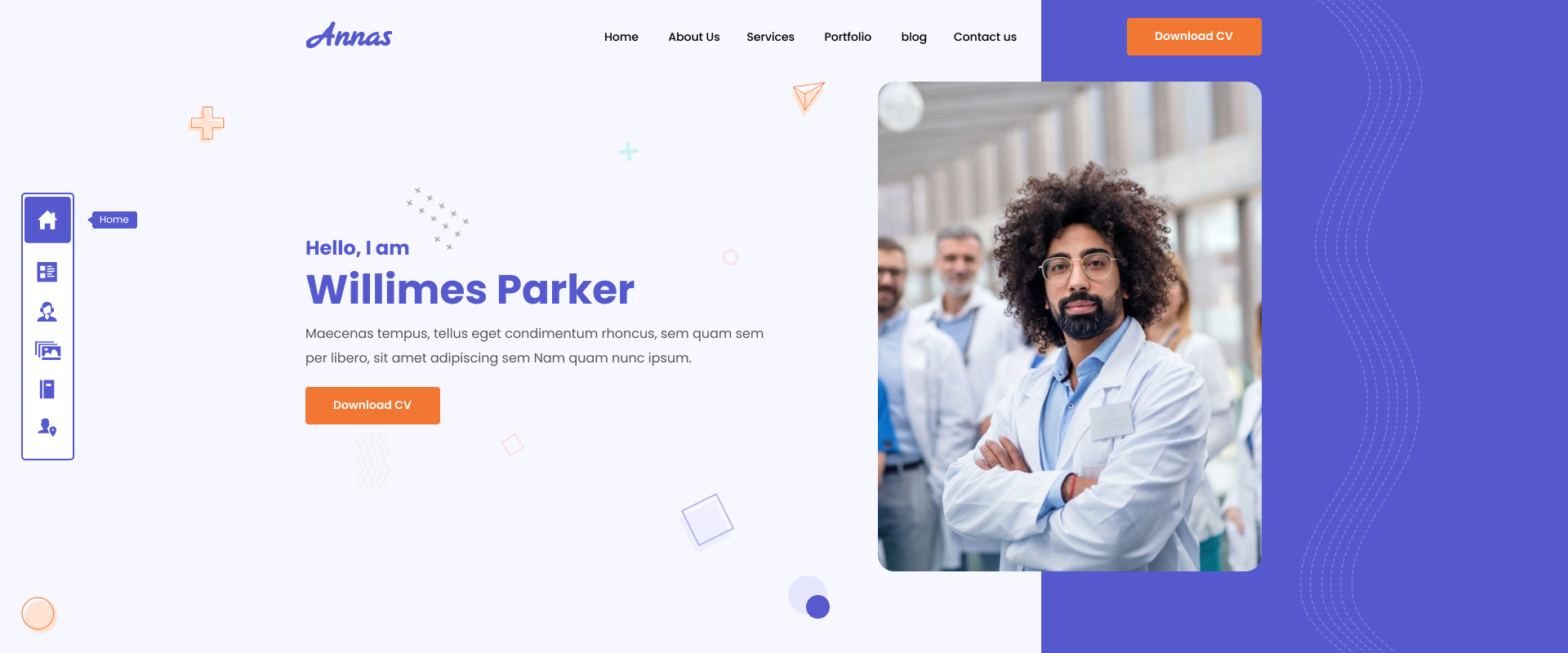 Annas Resume Portfolio template branding graphic design logo ui unique