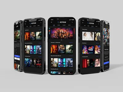 MOVIE STREAM APP UI app ui branding business corporate creative design digital graphic modern movie streaming movie streaming app ui professional screen design uiux web ui