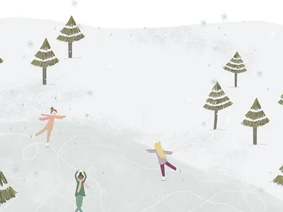 Ice Skating graphic design ice skating illustration illustrator photoshop procreate