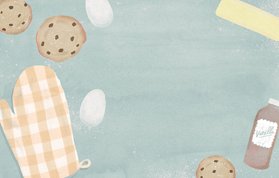 Chocolate Chip Cookies baking graphic design illustration illustrator photoshop