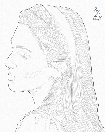 Side Face Sketch 7 by Oz Galeano art arte boceto design dibujo digitalart drawing face illustration lineart ozgaleano portrait retrato sketch ui