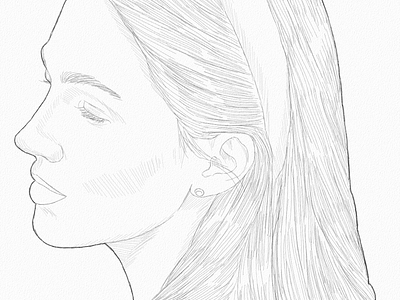 Side Face Sketch 7 by Oz Galeano art arte boceto design dibujo digitalart drawing face illustration lineart ozgaleano portrait retrato sketch ui