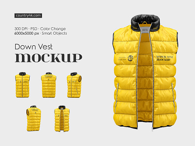 Down Vest Mockup Set apparel casual climbing clothing down down vest feather featherweight hiking lightweight mockup mockups mountains outdoor sport sports tracksuit trekking vest windproof