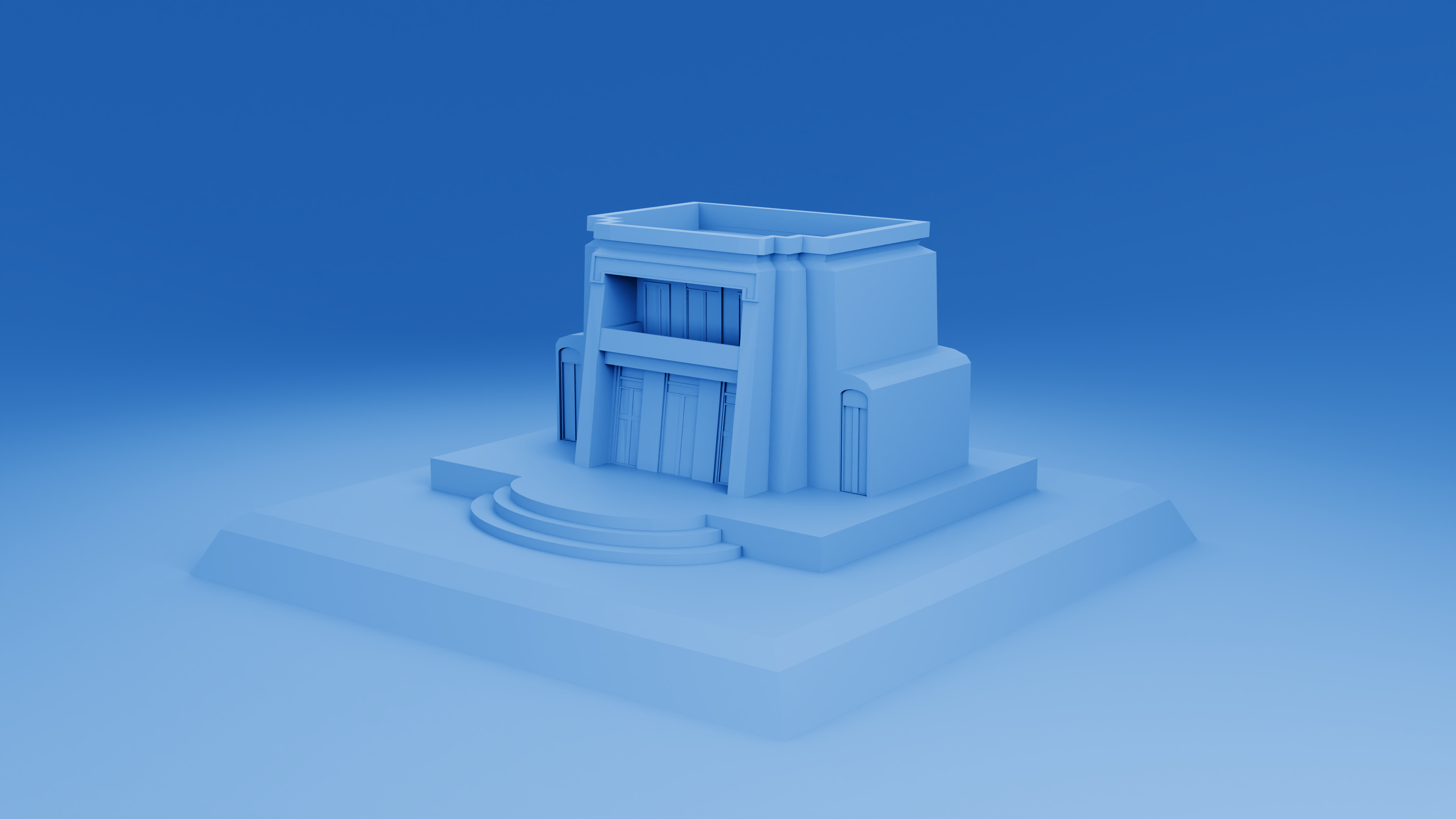 Ancient Home 3d 3d illustration blender design graphic design house icon illustration ui vector