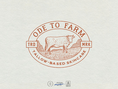 Ode to Farm animal brand design brand identity branding branding design cosmetics cow hand drawn identity design logo logo design minimal monochromatic monochrome organic retro simple small business vintage visual identity